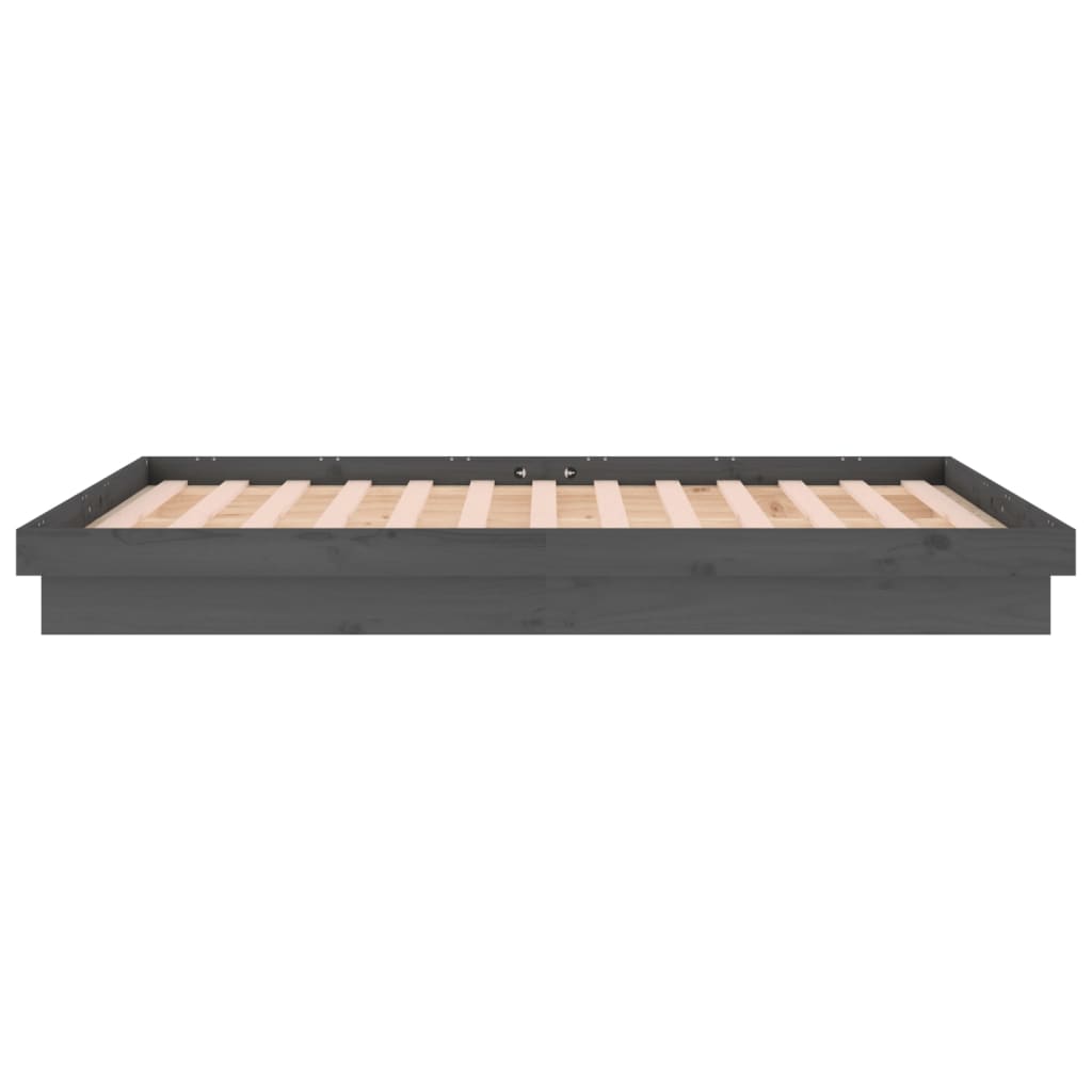 Πλαίσιο Κρεβατιού LED Γκρι 180x200 εκ. Super King Size Ξύλο