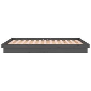 Πλαίσιο Κρεβατιού LED Γκρι 180x200 εκ. Super King Size Ξύλο