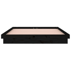 Πλαίσιο Κρεβατιού LED Μαύρο 180x200 εκ. Super King Size Ξύλο