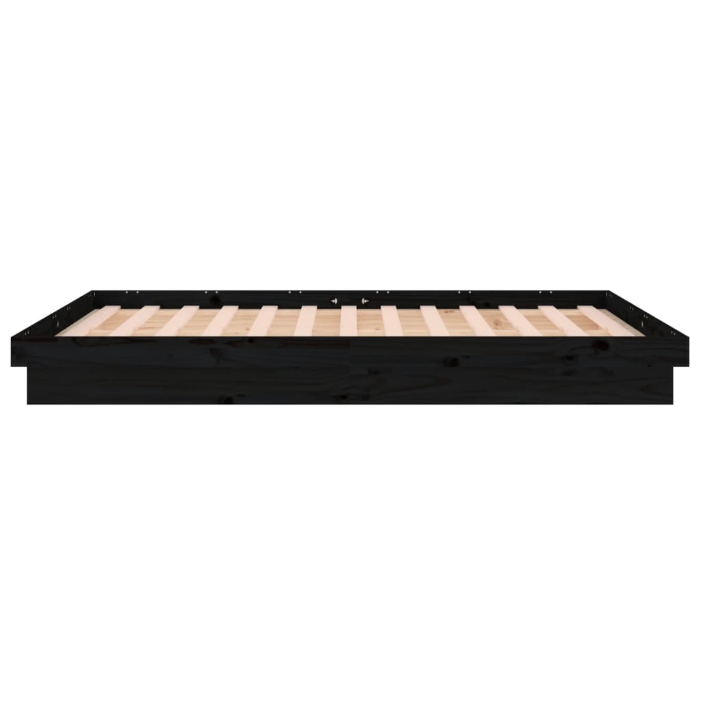 Πλαίσιο Κρεβατιού LED Μαύρο 180x200 εκ. Super King Size Ξύλο