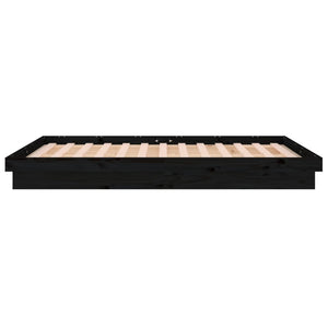 Πλαίσιο Κρεβατιού LED Μαύρο 180x200 εκ. Super King Size Ξύλο