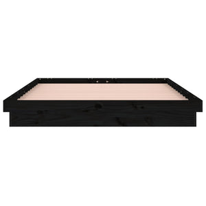 Πλαίσιο Κρεβατιού LED Μαύρο 180x200 εκ. Super King Size Ξύλο