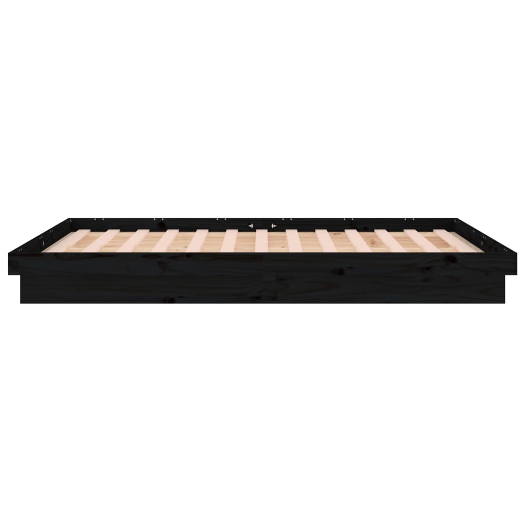 Πλαίσιο Κρεβατιού LED Μαύρο 180x200 εκ. Super King Size Ξύλο