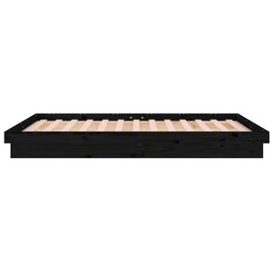 Πλαίσιο Κρεβατιού LED Μαύρο 180x200 εκ. Super King Size Ξύλο
