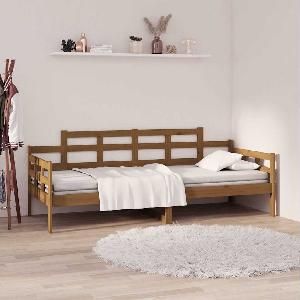 Καναπές Κρεβάτι Καφέ Μελί 80 x 200 εκ. από Μασίφ Ξύλο Πεύκου