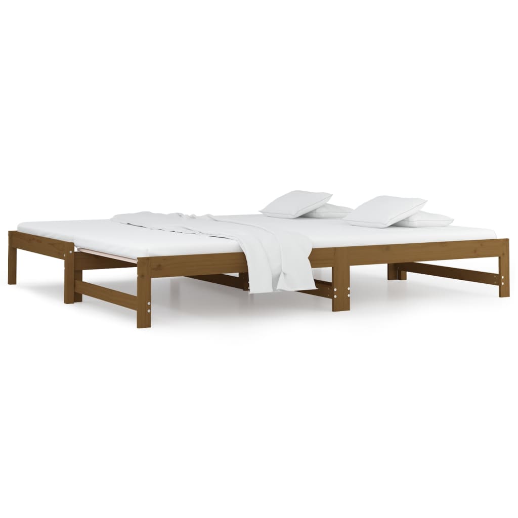 Καναπές Κρεβάτι Συρόμενος Μελί 2x(80x200) εκ. Μασίφ Ξύλο Πεύκου - Pakobazaar
