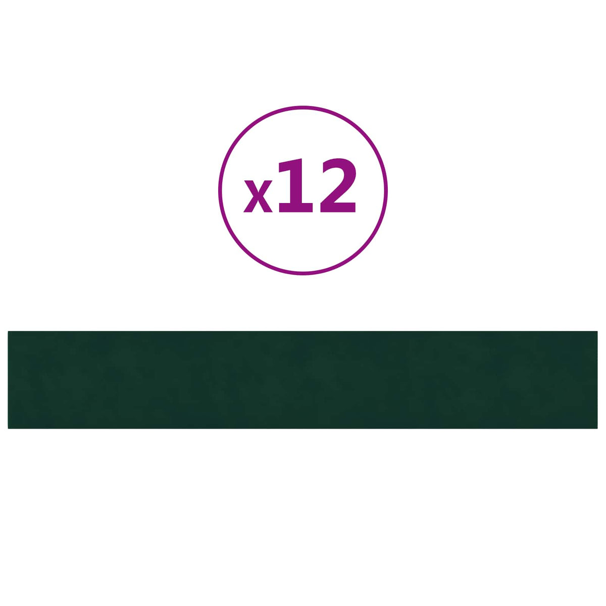 Πάνελ Τοίχου 12 τεμ. Σκούρο πράσινο 90x15 εκ. 1,62 μ² Βελούδινα - Pakobazaar