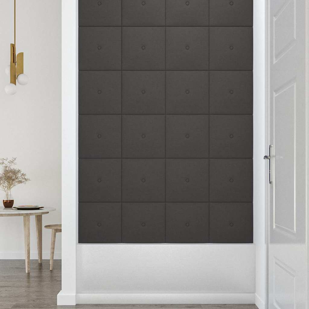 Πάνελ Τοίχου 12 τεμ. Σκ. Γκρι 30 x 30 εκ. 1,08 μ² Υφασμάτινα