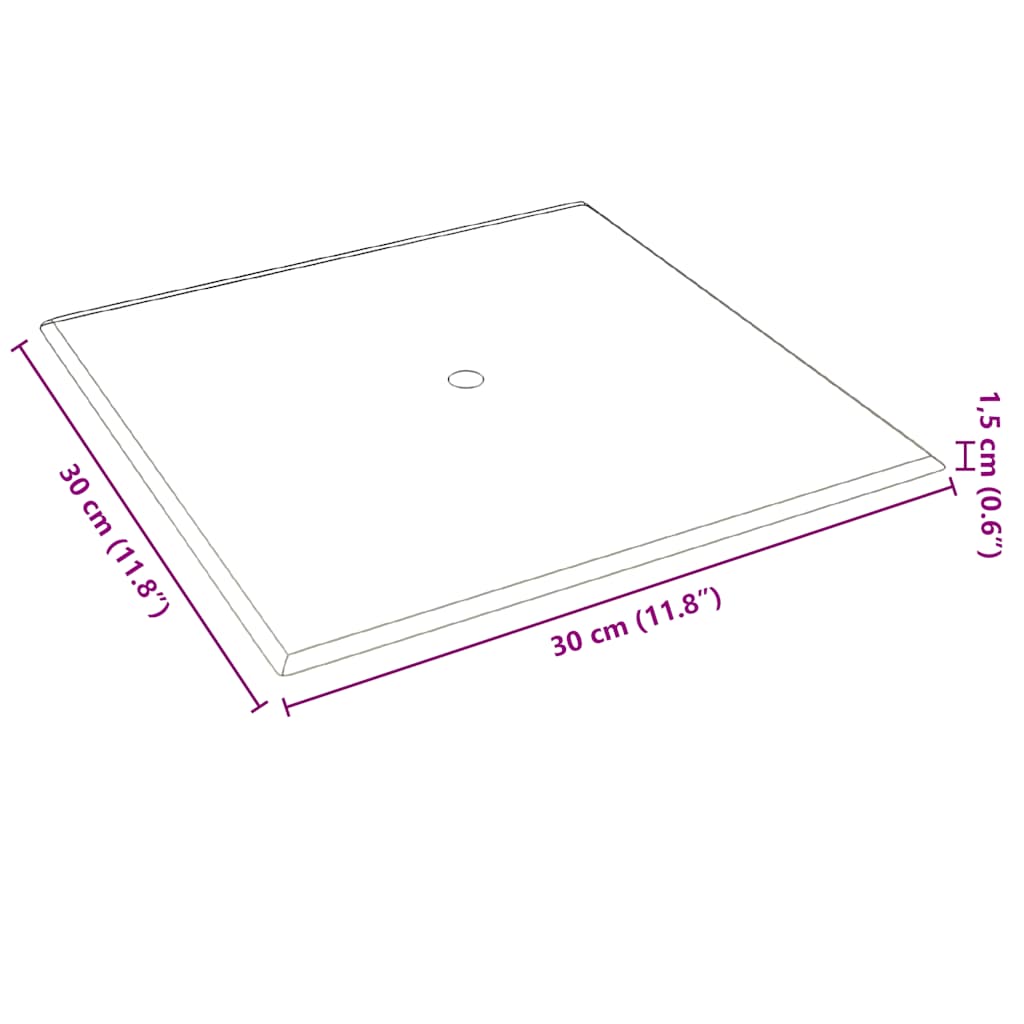 Πάνελ Τοίχου 12 τεμ. Μαύρος 30 x 30 εκ. 1,08 μ² Υφασμα