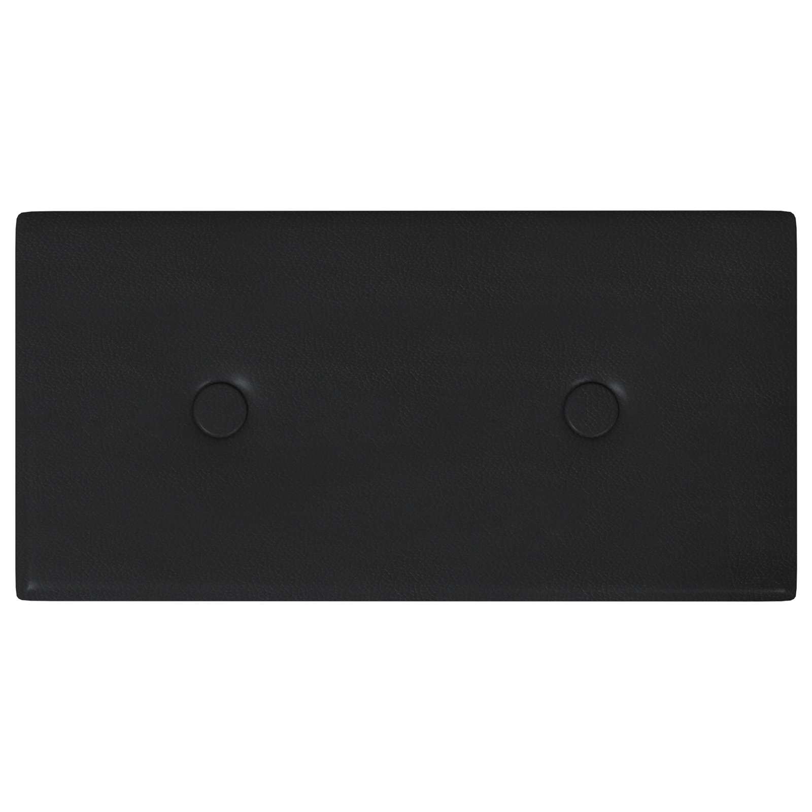 Κεφαλάρι Τοίχου 12 pcs Μαύρο 30 x 15 cm Τεχνητό Δέρμα - Pakobazaar
