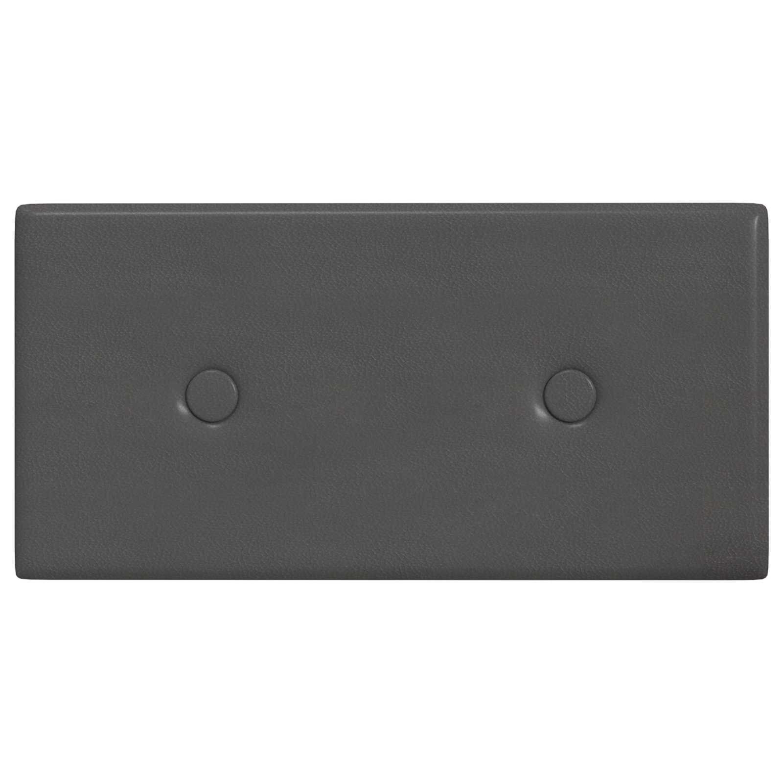 Κεφαλάρι Τοίχου 12 pcs Γκρι 30 x 15 cm Τεχνητό Δέρμα - Pakobazaar