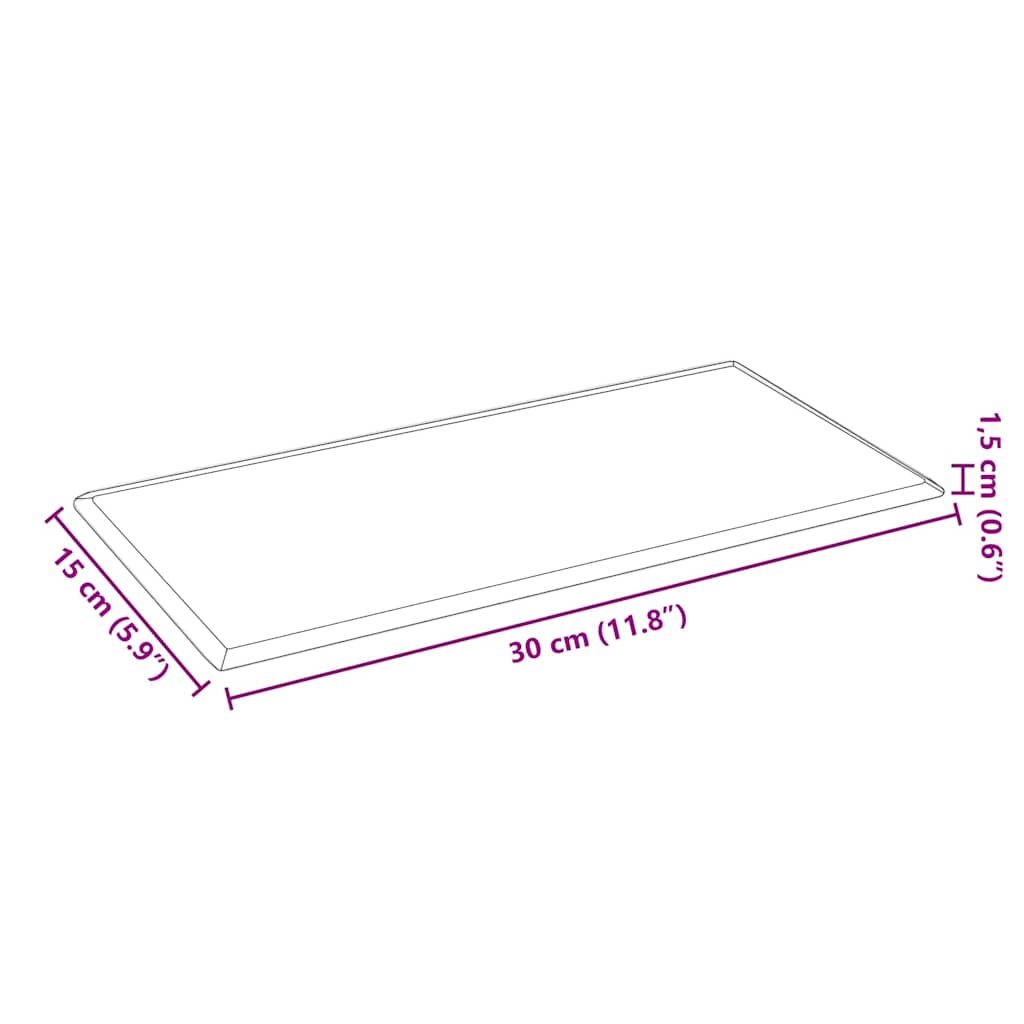 Πάνελ Τοίχου 12 τεμ. Μπορντό 30x15 εκ. 0,54 μ² Συνθετικό Δέρμα