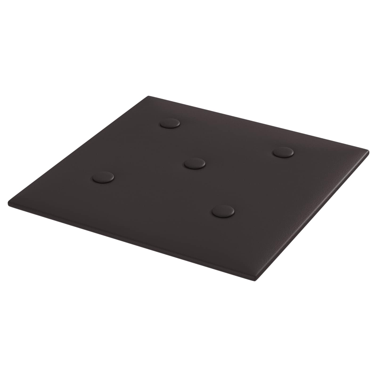Κεφαλάρι Τοίχου 12 pcs Μαύρο 30 x 30 cm Τεχνητό Δέρμα - Pakobazaar