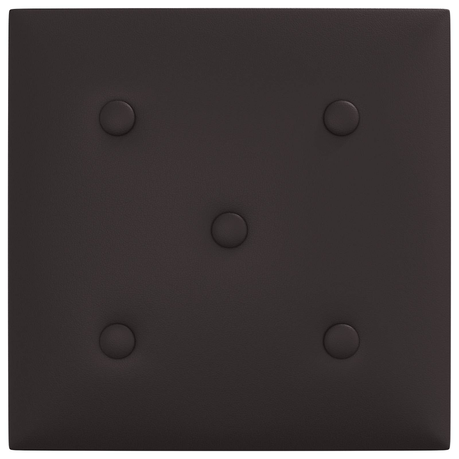 Κεφαλάρι Τοίχου 12 pcs Μαύρο 30 x 30 cm Τεχνητό Δέρμα - Pakobazaar