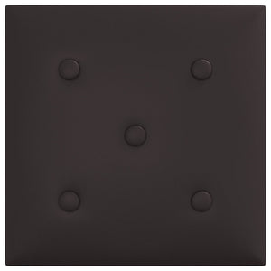 Κεφαλάρι Τοίχου 12 pcs Μαύρο 30 x 30 cm Τεχνητό Δέρμα - Pakobazaar