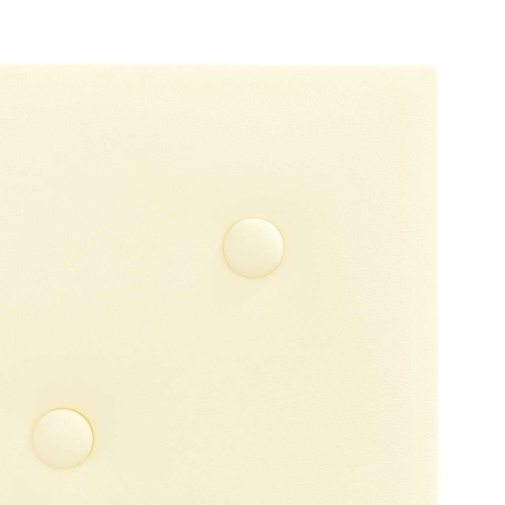 Πάνελ Τοίχου 12 τεμ. Κρεμ 30 x 30 εκ. 1,08 μ² Συνθετικό Δέρμα