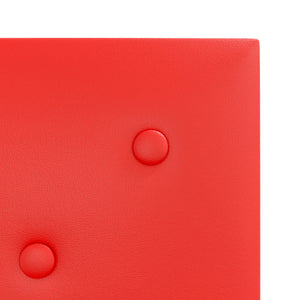 Κεφαλάρι Τοίχου 12 pcs Κόκκινο 30 x 30 cm Τεχνητό Δέρμα - Pakobazaar
