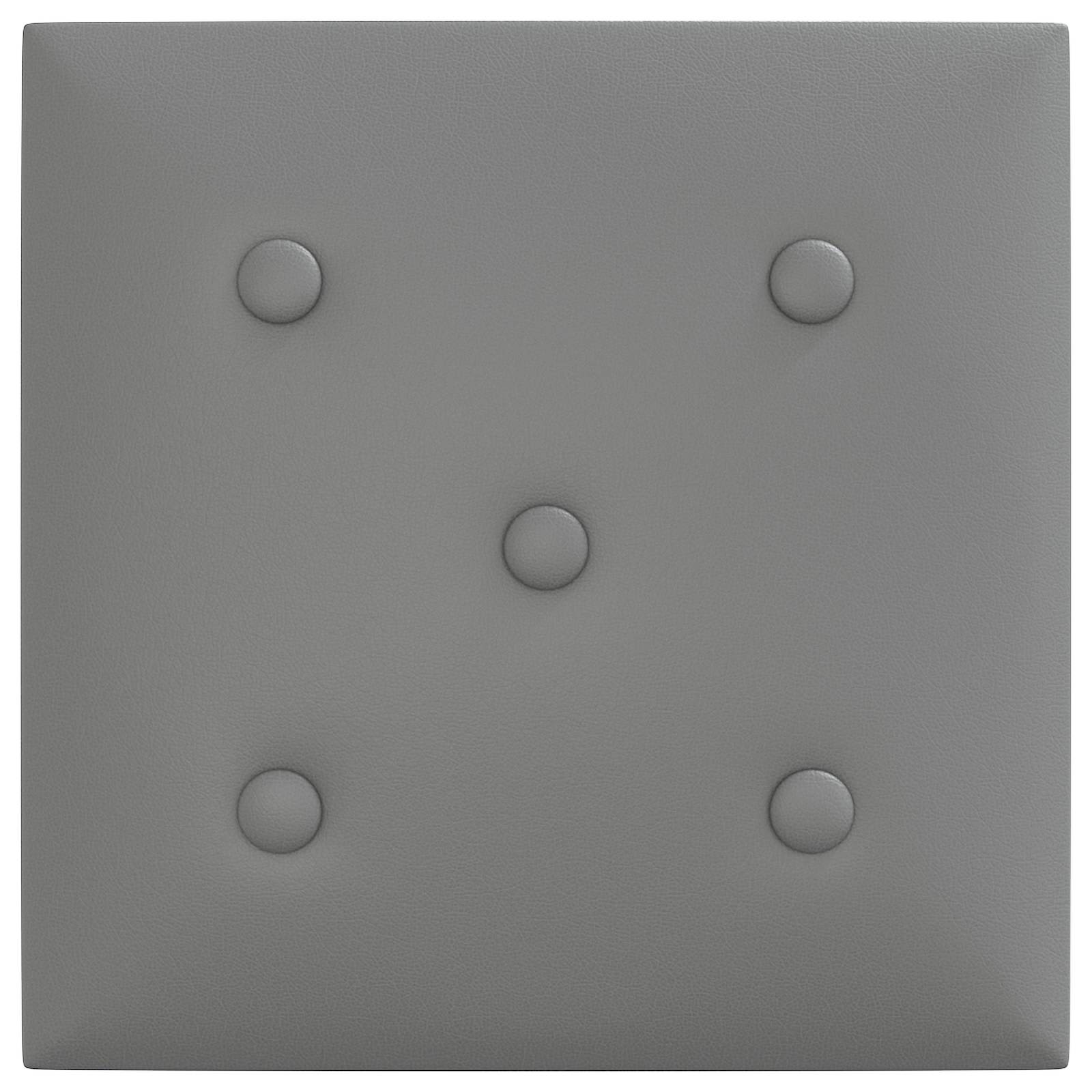 Κεφαλάρι Τοίχου 12 pcs Γκρι 30 x 30 cm Τεχνητό Δέρμα - Pakobazaar