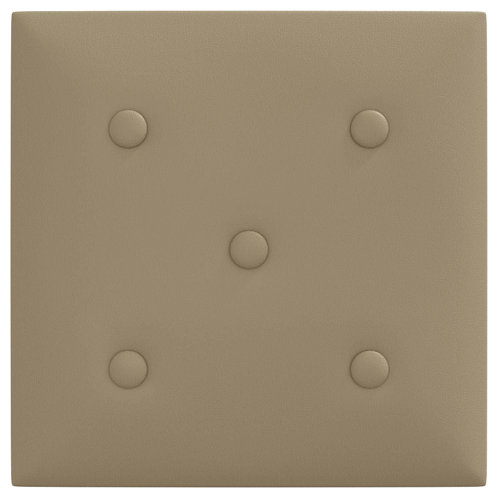 Κεφαλάρι Τοίχου 12 pcs Καπουτσίνο 30 x 30 cm Τεχνητό Δέρμα - Pakobazaar