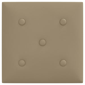 Κεφαλάρι Τοίχου 12 pcs Καπουτσίνο 30 x 30 cm Τεχνητό Δέρμα - Pakobazaar