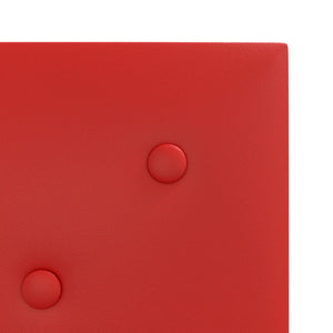 Κεφαλάρι Τοίχου 12 pcs Κόκκινο 30 x 30 cm Τεχνητό Δέρμα - Pakobazaar