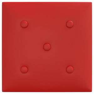 Κεφαλάρι Τοίχου 12 pcs Κόκκινο 30 x 30 cm Τεχνητό Δέρμα - Pakobazaar