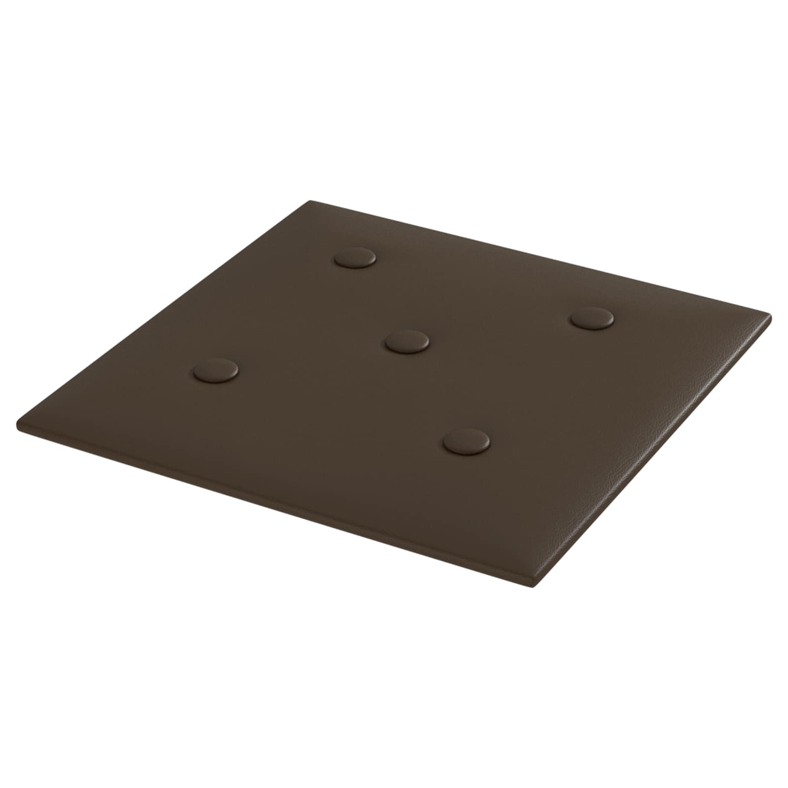 Κεφαλάρι Τοίχου 12 pcs Καφέ 30 x 30 cm Τεχνητό Δέρμα - Pakobazaar