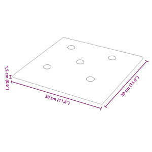 Κεφαλάρι Τοίχου 12 pcs Καφέ 30 x 30 cm Τεχνητό Δέρμα - Pakobazaar