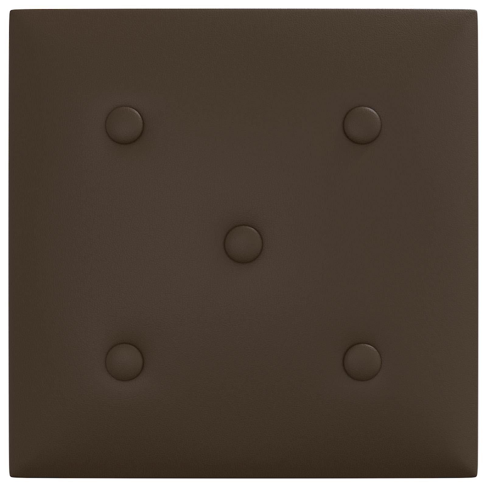 Κεφαλάρι Τοίχου 12 pcs Καφέ 30 x 30 cm Τεχνητό Δέρμα - Pakobazaar