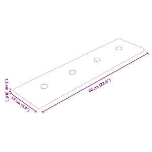 Πάνελ Τοίχου 12 τεμ. Μαύρα 60x15 εκ. 1,08 μ² Συνθετικό Δέρμα