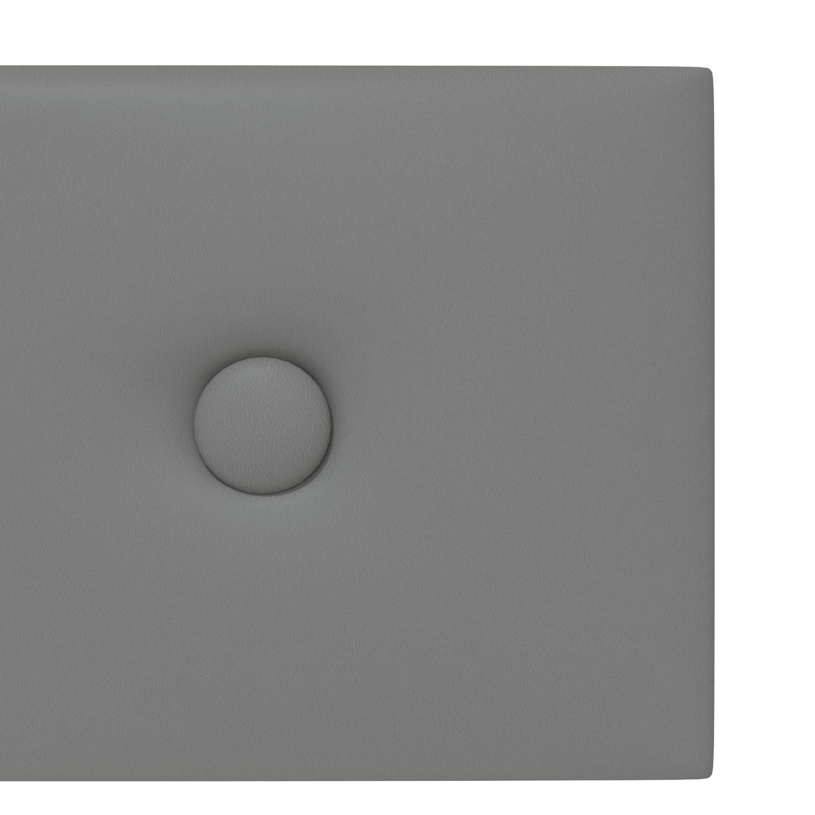Κεφαλάρι Τοίχου 12 pcs Γκρι 60 x 15 cm Τεχνητό Δέρμα - Pakobazaar