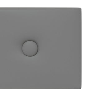 Κεφαλάρι Τοίχου 12 pcs Γκρι 60 x 15 cm Τεχνητό Δέρμα - Pakobazaar