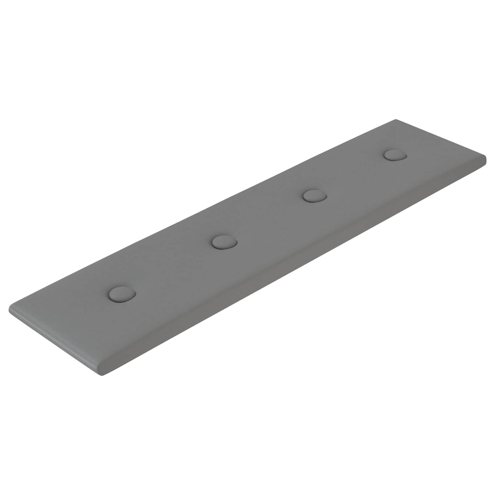 Κεφαλάρι Τοίχου 12 pcs Γκρι 60 x 15 cm Τεχνητό Δέρμα - Pakobazaar