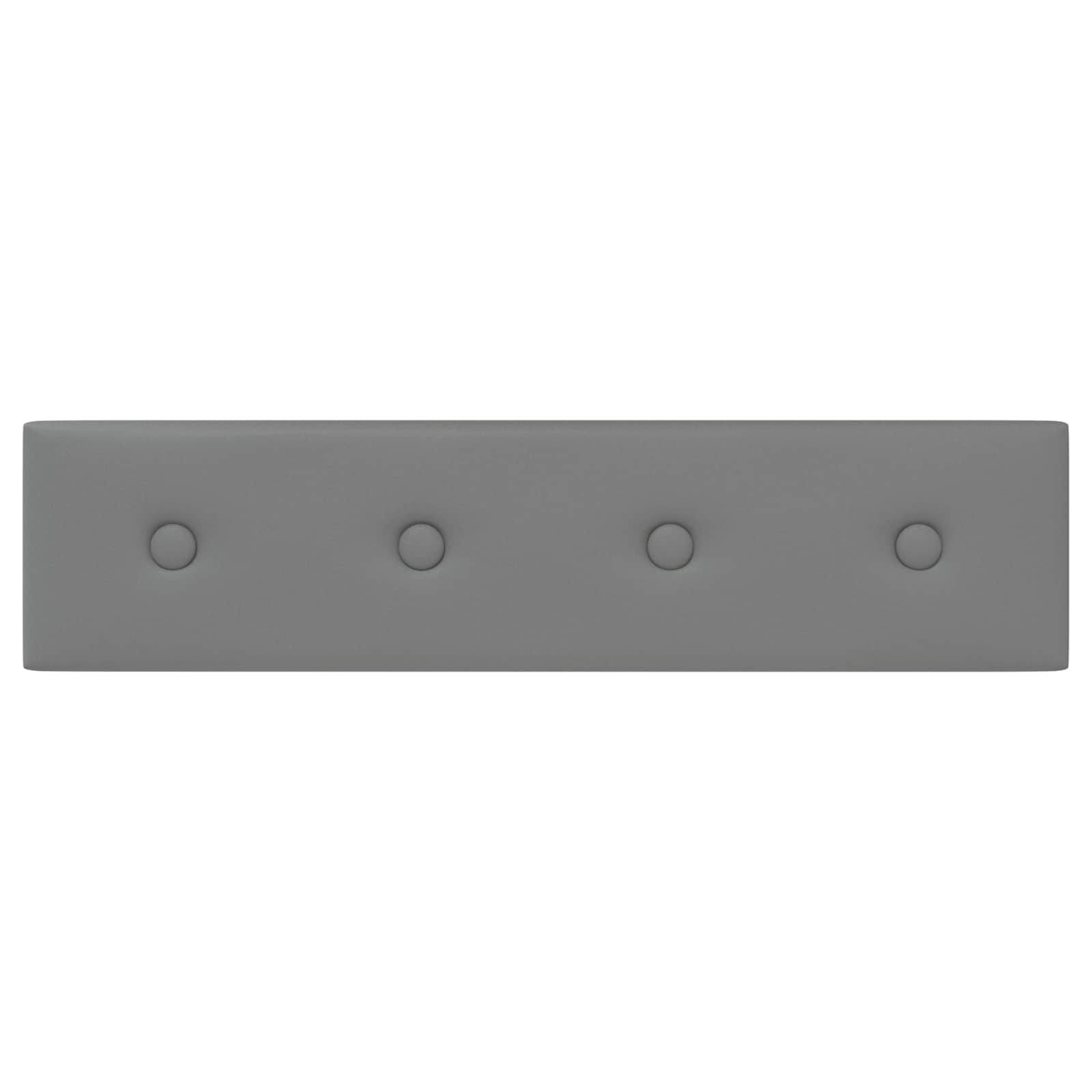Κεφαλάρι Τοίχου 12 pcs Γκρι 60 x 15 cm Τεχνητό Δέρμα - Pakobazaar