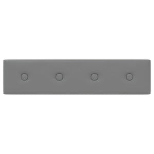 Κεφαλάρι Τοίχου 12 pcs Γκρι 60 x 15 cm Τεχνητό Δέρμα - Pakobazaar