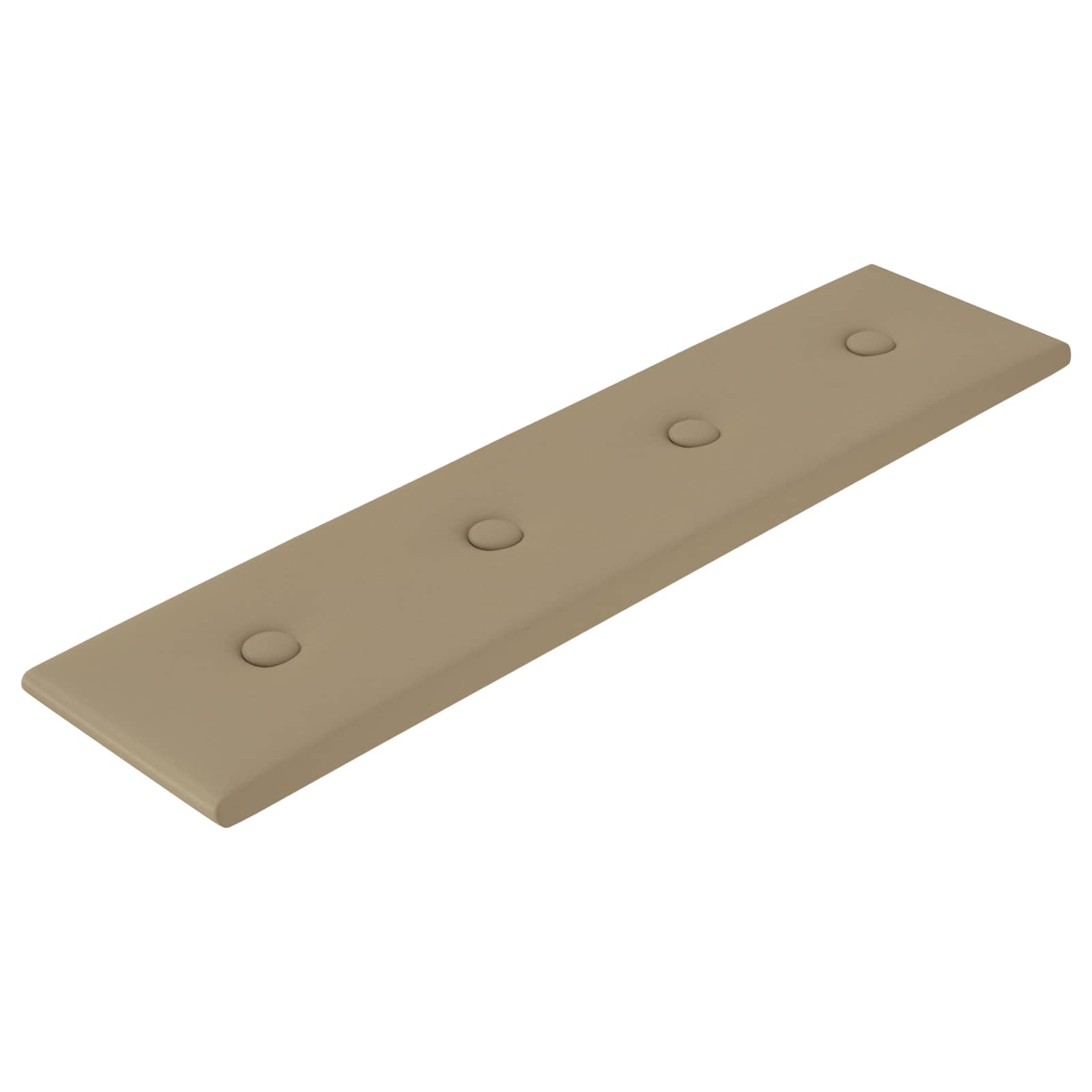 Κεφαλάρι Τοίχου 12 pcs Καπουτσίνο 60 x 15 cm Τεχνητό Δέρμα - Pakobazaar