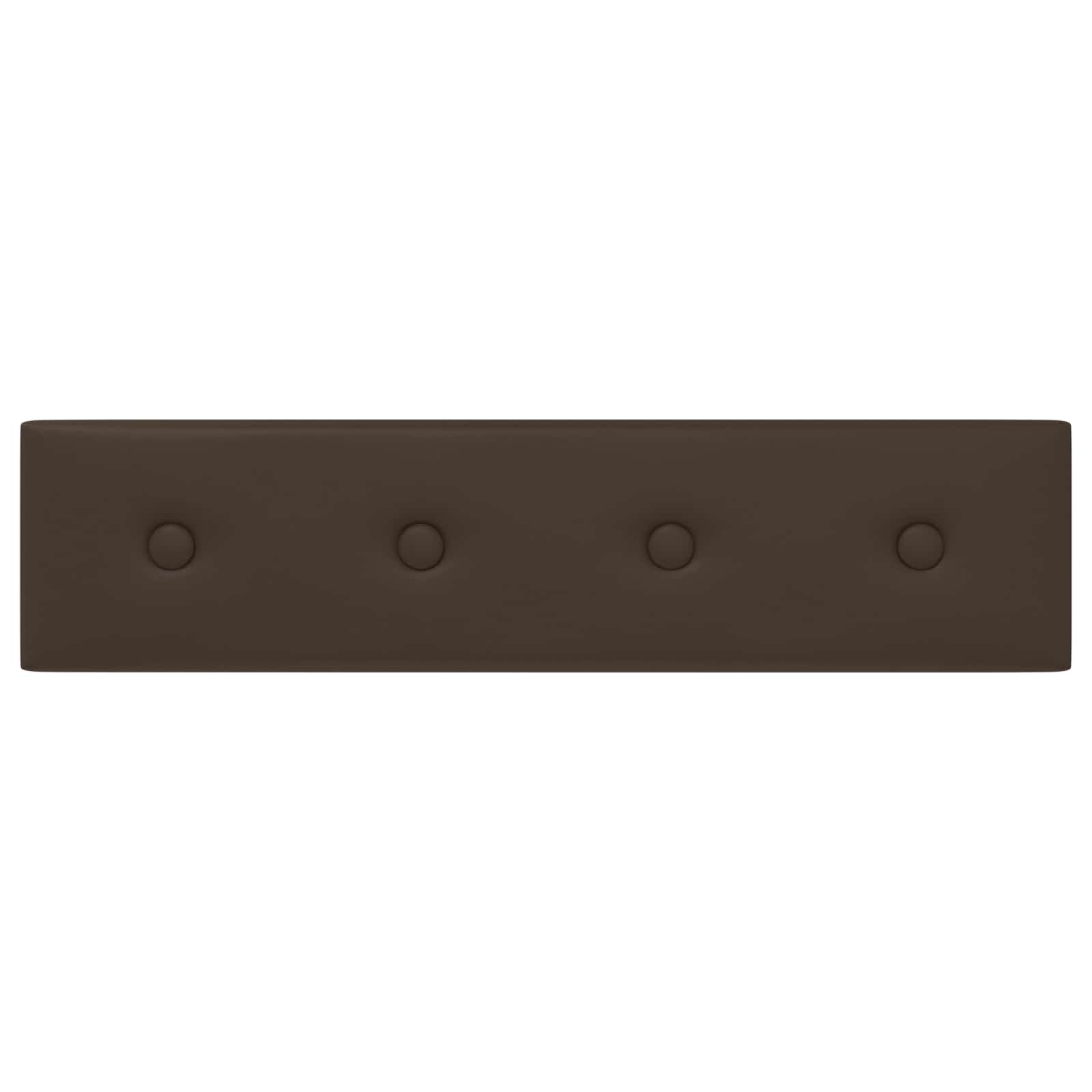 Κεφαλάρι Τοίχου 12 pcs Καφέ 60 x 15 cm Τεχνητό Δέρμα - Pakobazaar