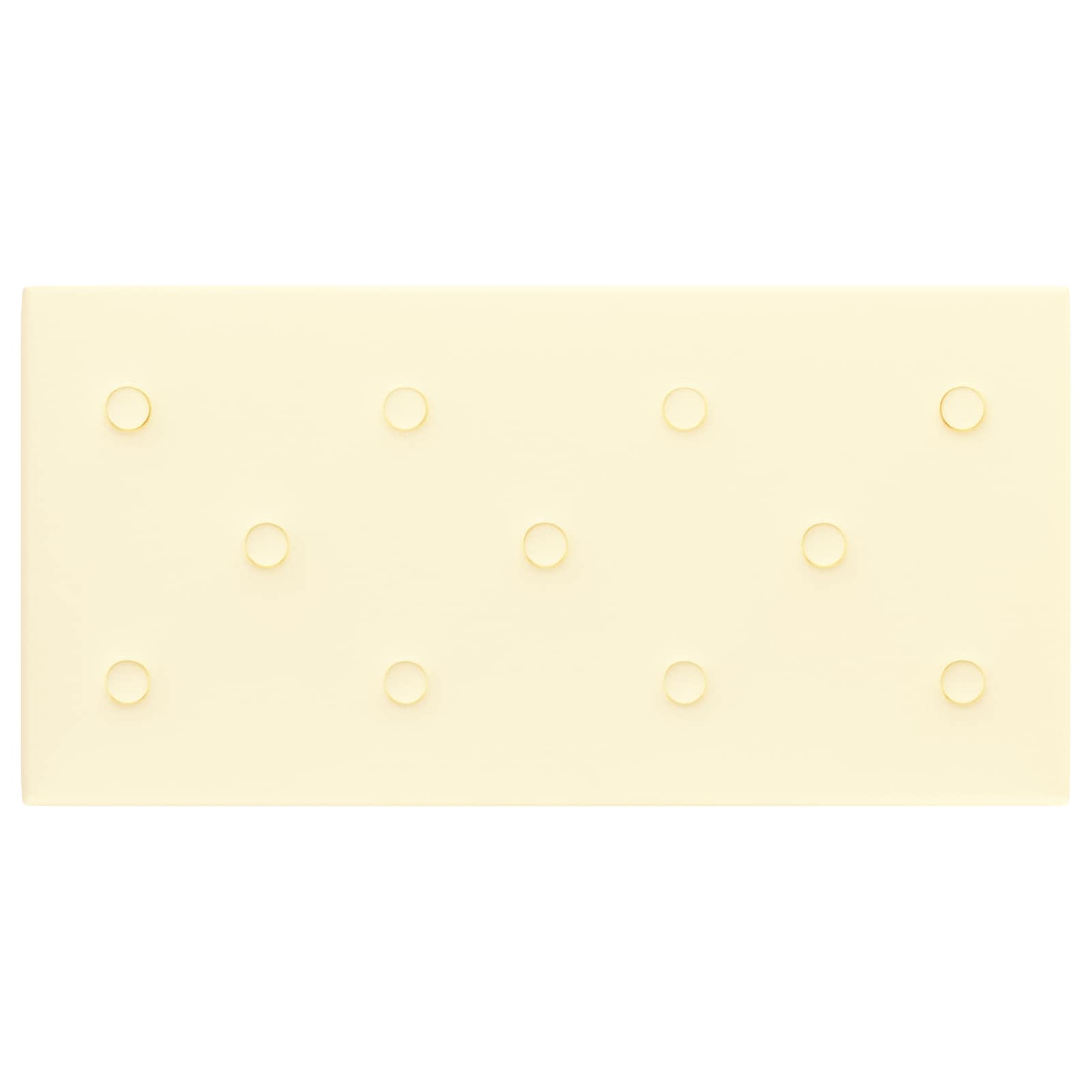 Κεφαλάρι Τοίχου 12 pcs Κρεμ 60 x 30 cm Τεχνητό Δέρμα - Pakobazaar