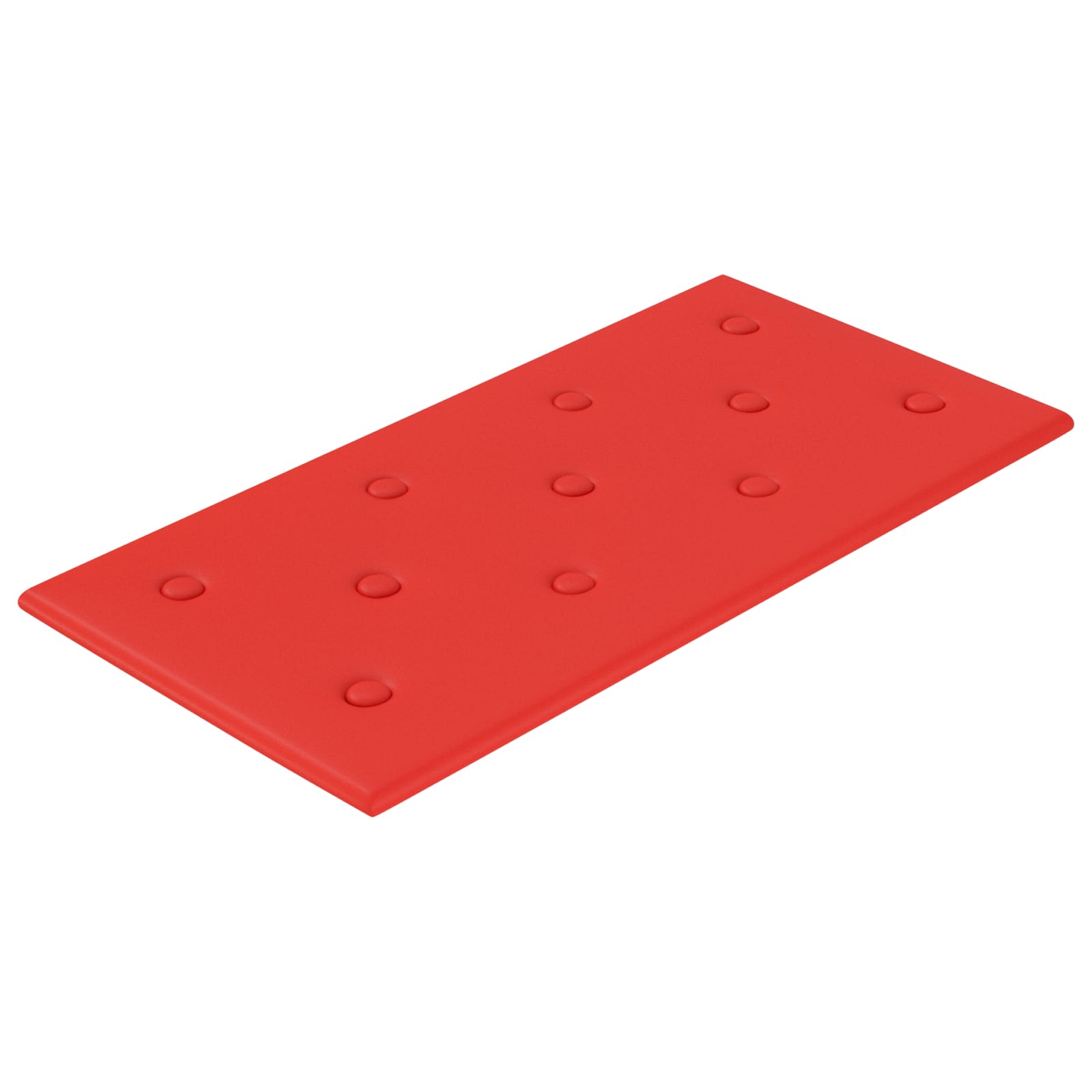 Κεφαλάρι Τοίχου 12 pcs Κόκκινο 60 x 30 cm Τεχνητό Δέρμα - Pakobazaar