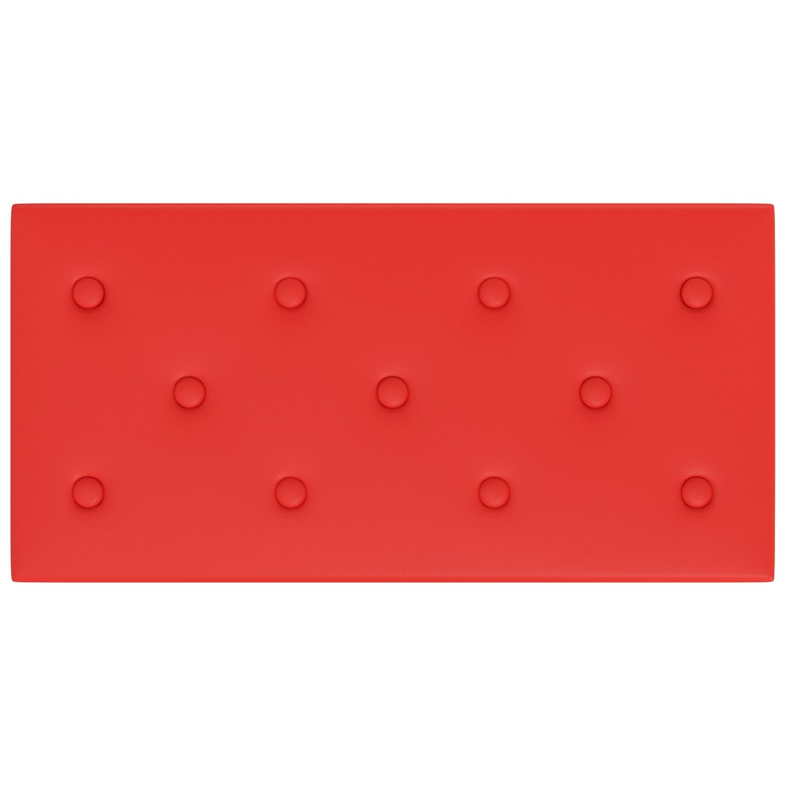 Κεφαλάρι Τοίχου 12 pcs Κόκκινο 60 x 30 cm Τεχνητό Δέρμα - Pakobazaar