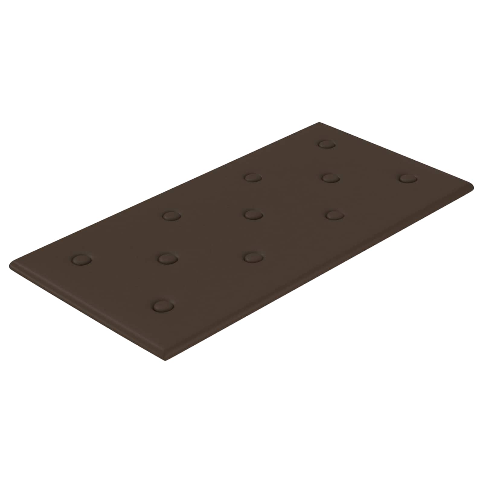 Κεφαλάρι Τοίχου 12 pcs Καφέ 60 x 30 cm Τεχνητό Δέρμα - Pakobazaar