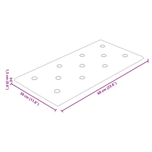 Κεφαλάρι Τοίχου 12 pcs Καφέ 60 x 30 cm Τεχνητό Δέρμα - Pakobazaar