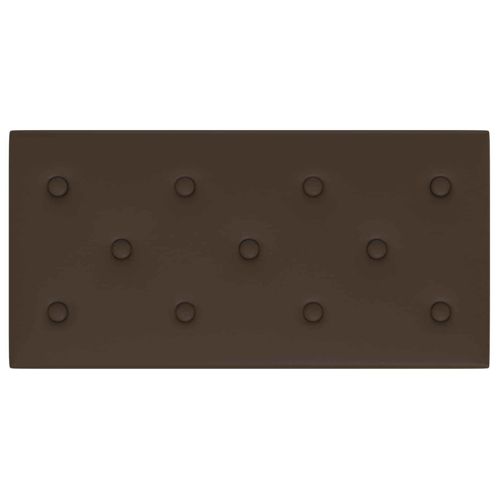Κεφαλάρι Τοίχου 12 pcs Καφέ 60 x 30 cm Τεχνητό Δέρμα - Pakobazaar