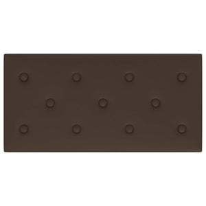Κεφαλάρι Τοίχου 12 pcs Καφέ 60 x 30 cm Τεχνητό Δέρμα - Pakobazaar