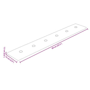 Κεφαλάρι Τοίχου 12 pcs Κρεμ 90 x 15 cm Τεχνητό Δέρμα - Pakobazaar