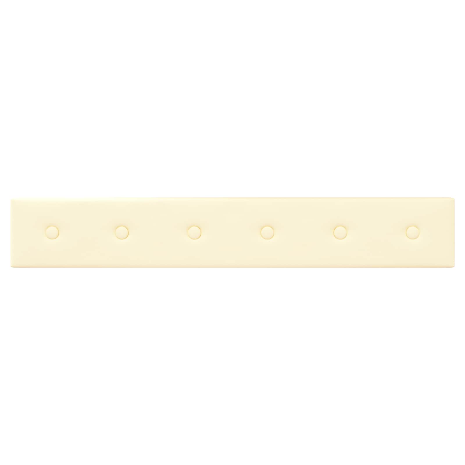 Κεφαλάρι Τοίχου 12 pcs Κρεμ 90 x 15 cm Τεχνητό Δέρμα - Pakobazaar
