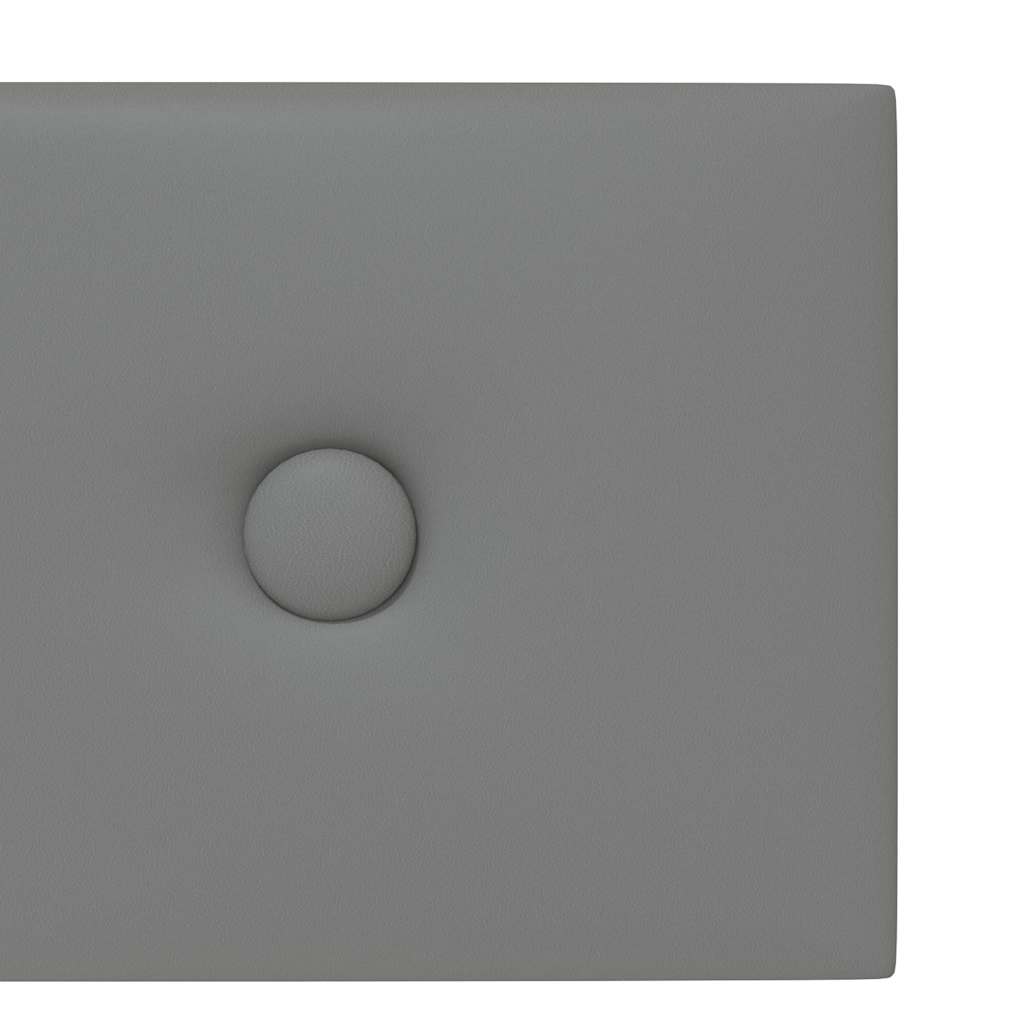 Πάνελ Τοίχου 12 τεμ. Γκρι 90 x 15 εκ. 1,62 μ² Συνθετικό Δέρμα