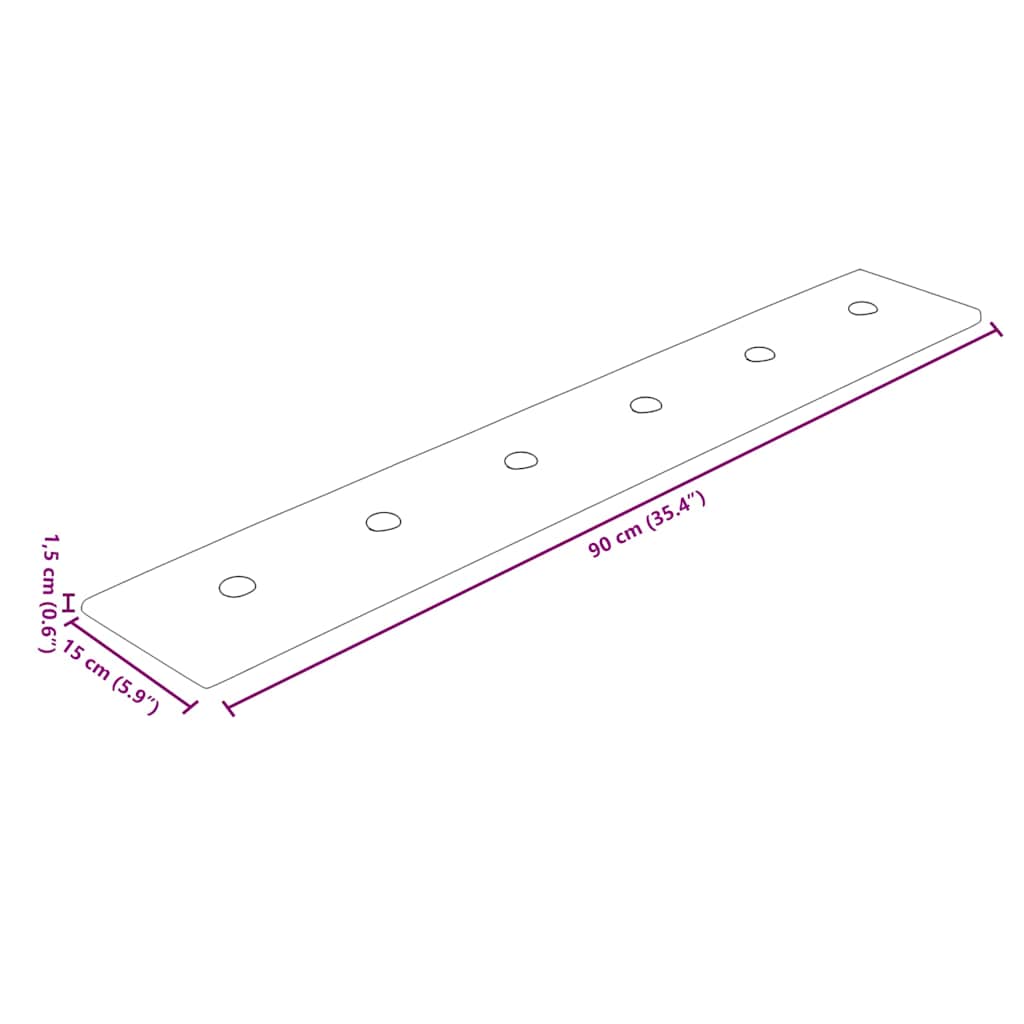 Πάνελ Τοίχου 12 τεμ. Κόκκινα 90 x 15 εκ. 1,62μ² Συνθετικό Δέρμα