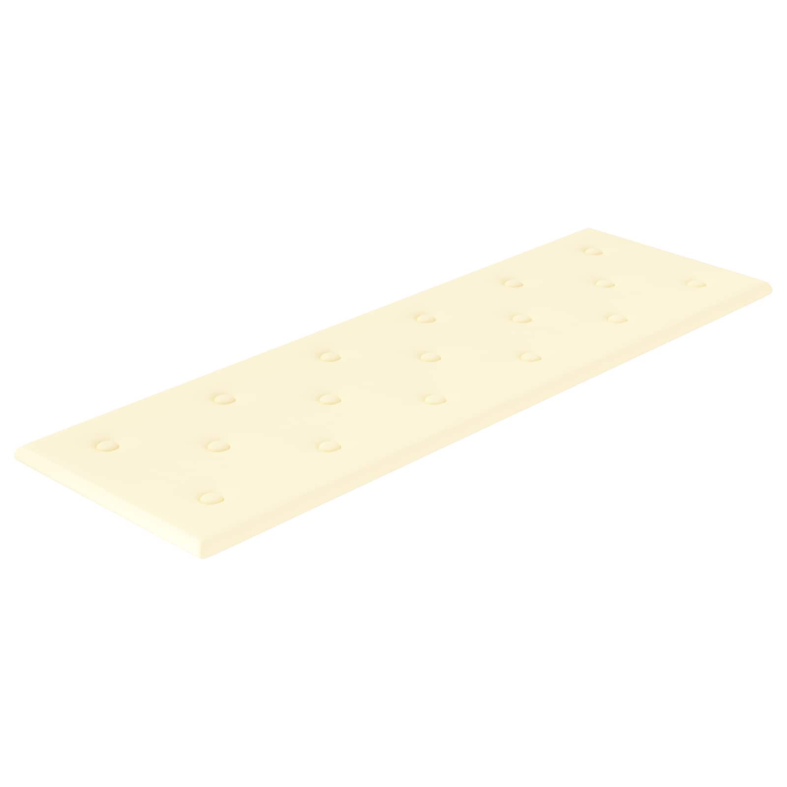 Κεφαλάρι Τοίχου 12 pcs Κρεμ 90 x 30 cm Τεχνητό Δέρμα - Pakobazaar