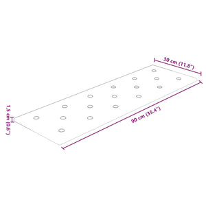 Κεφαλάρι Τοίχου 12 pcs Καπουτσίνο 90 x 30 cm Τεχνητό Δέρμα - Pakobazaar